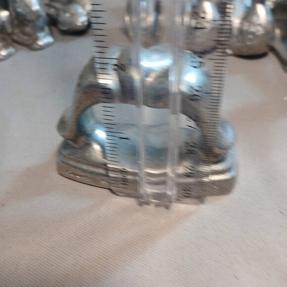 Mixed Lot of Pewter Napkin Rings Bunnys Rabbit Ducks Handle Vintage 14 Total - Picture 12 of 12